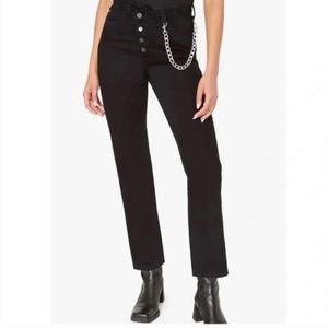 WeWoreWhat Women's Crossover Straight Leg Jean, 27